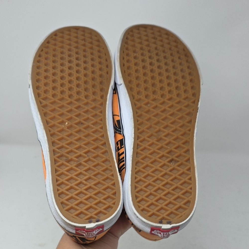 Vans Bold Orange and Black Graphic Sneakers Size 10 - Picture 5 of 6